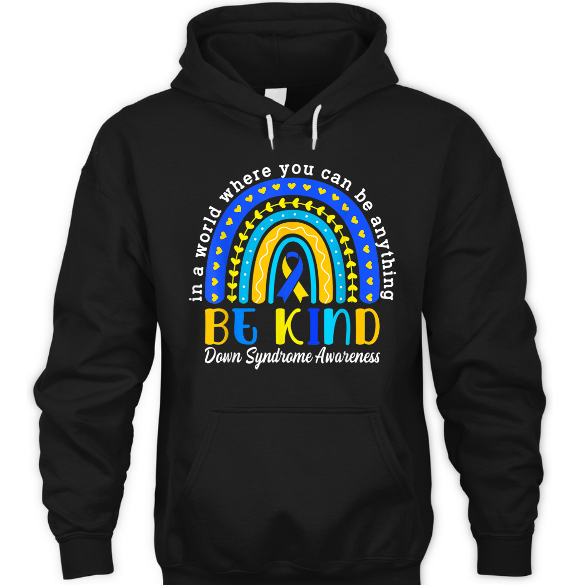 Down Syndrome Blue Yellow Rainbow Down Syndrome Awareness T-Shirt