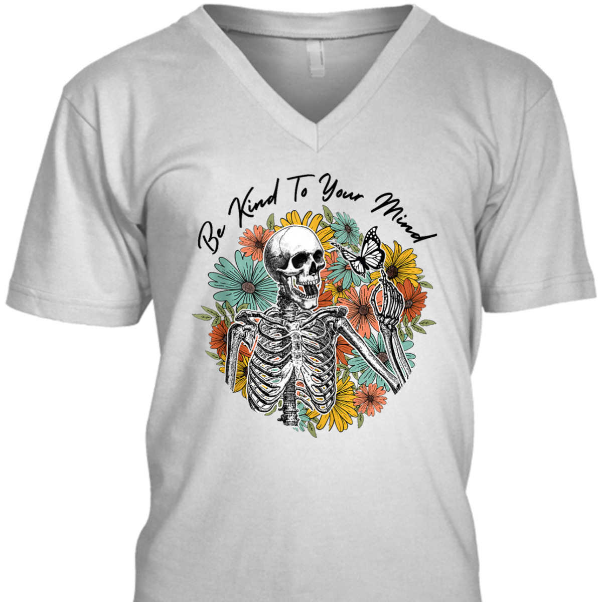 Retro Skeleton Be Kind To Your Mind Mental Health Matters T-Shirt Retro Skeleton Be Kind To Your Mind Mental Health Matters T-Shirt