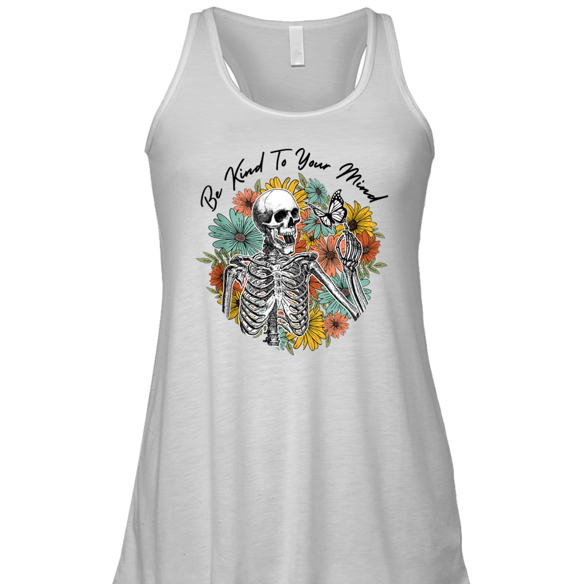 Retro Skeleton Be Kind To Your Mind Mental Health Matters T-Shirt