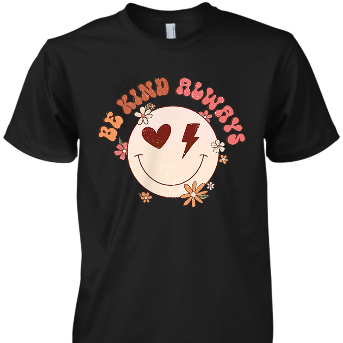 Be Kind Always Hearts Floral Flowers Retro Groovy 70s Pocket T-Shirt Be Kind Always Hearts Floral Flowers Retro Groovy 70s Pocket T-Shirt