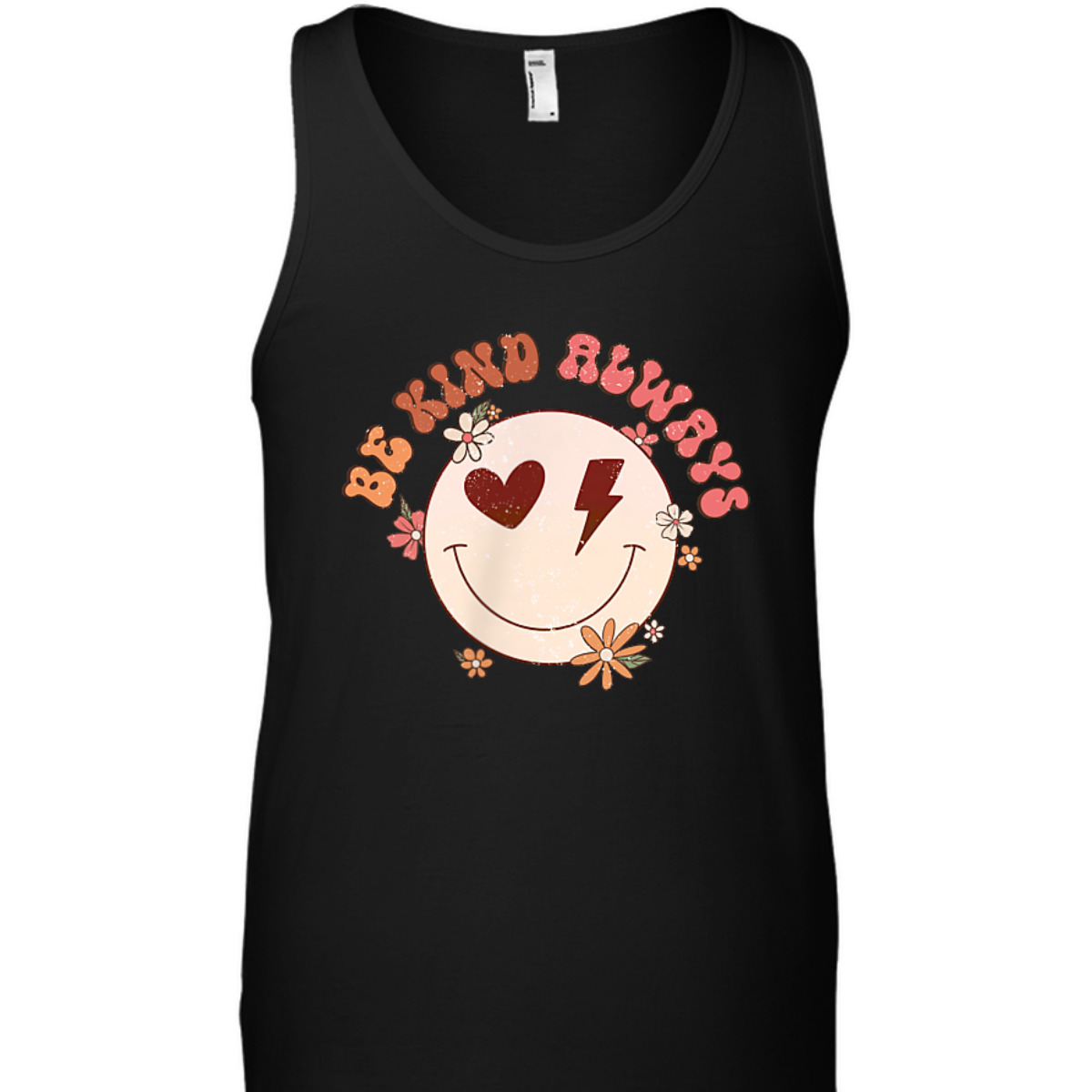 Be Kind Always Hearts Floral Flowers Retro Groovy 70s Pocket T-Shirt Be Kind Always Hearts Floral Flowers Retro Groovy 70s Pocket T-Shirt
