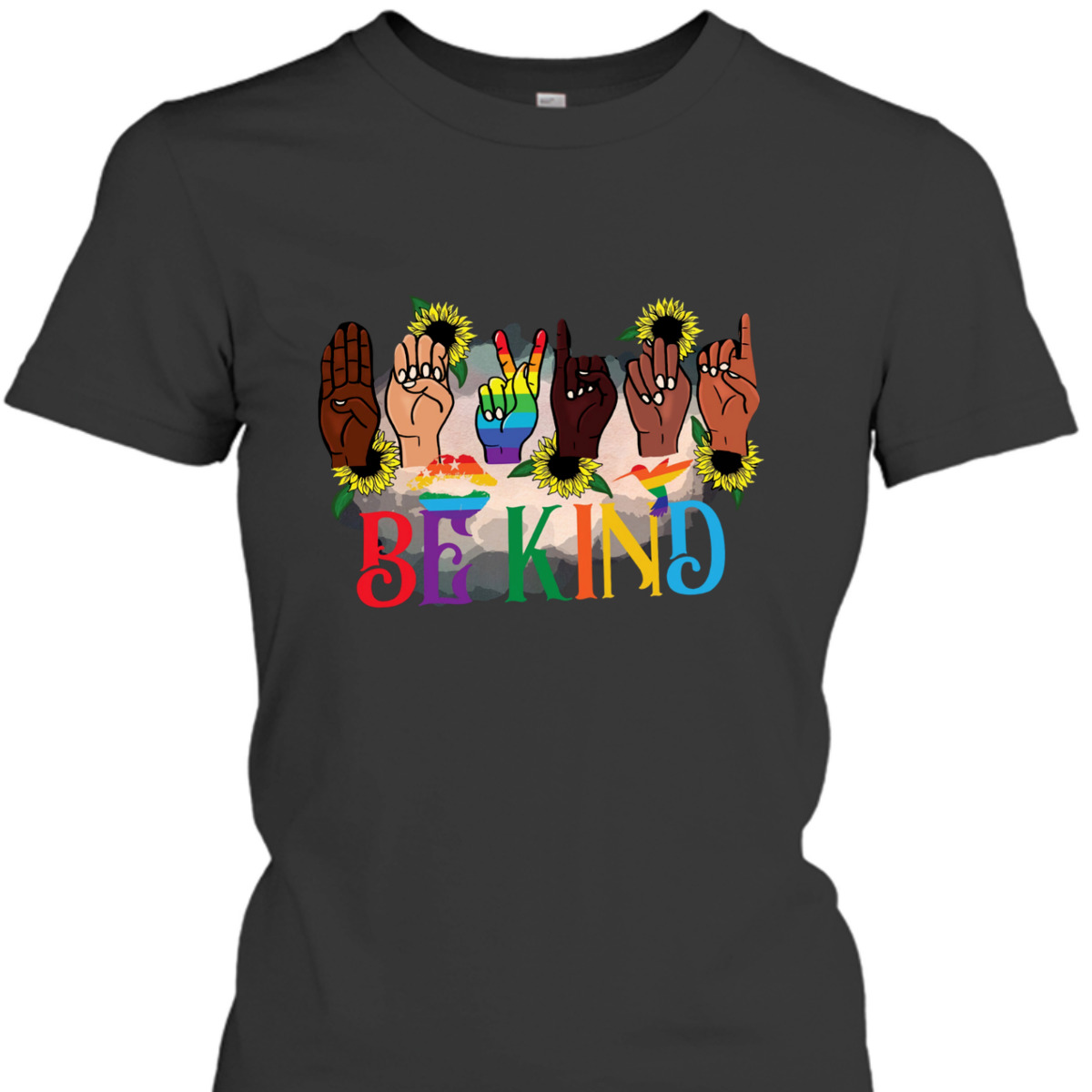 Be Kind Hand Sign Language Hand Talking LGBTQFlag Gay Pride T-Shirt Be Kind Hand Sign Language Hand Talking LGBTQFlag Gay Pride T-Shirt