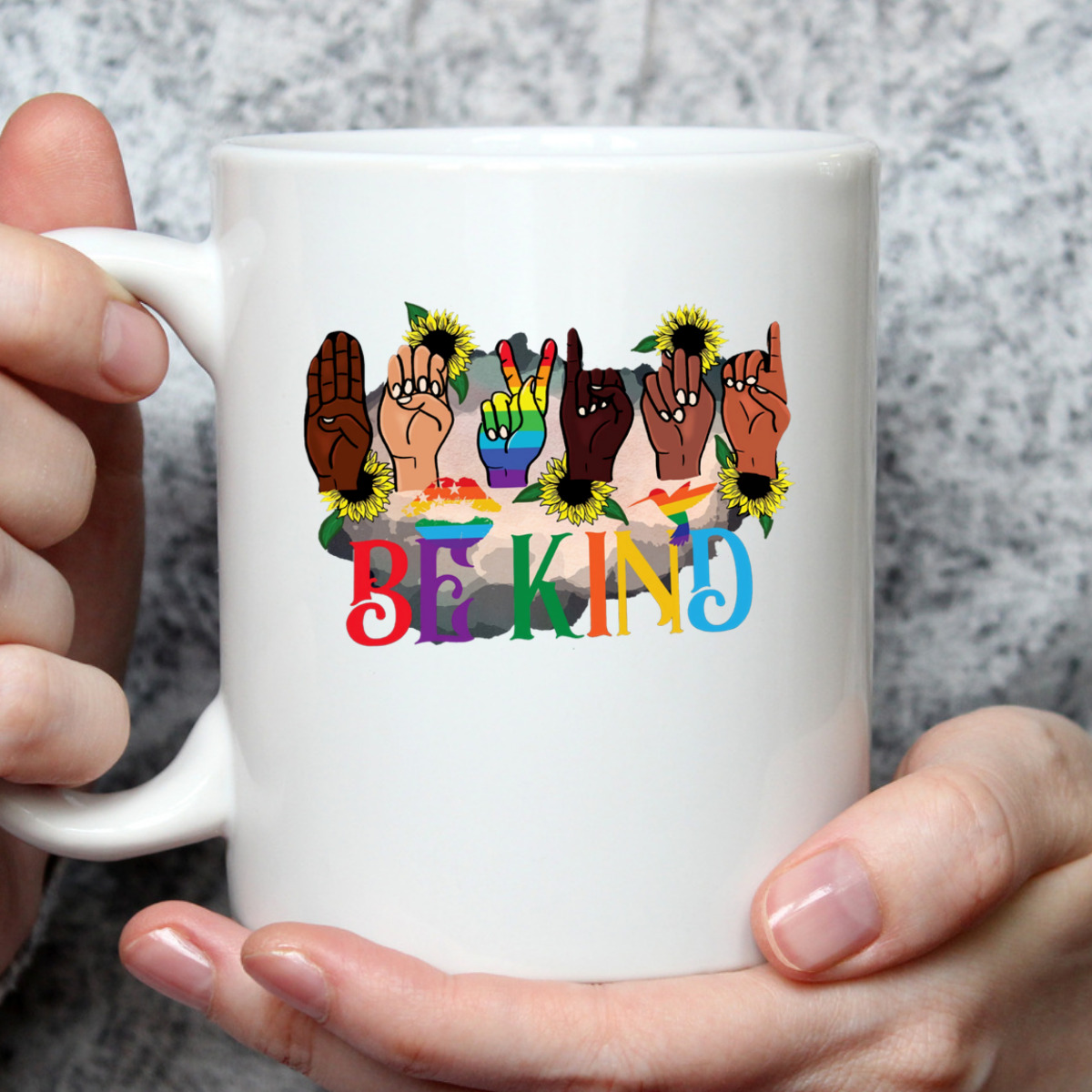 Be Kind Hand Sign Language Hand Talking LGBTQFlag Gay Pride T-Shirt Be Kind Hand Sign Language Hand Talking LGBTQFlag Gay Pride T-Shirt