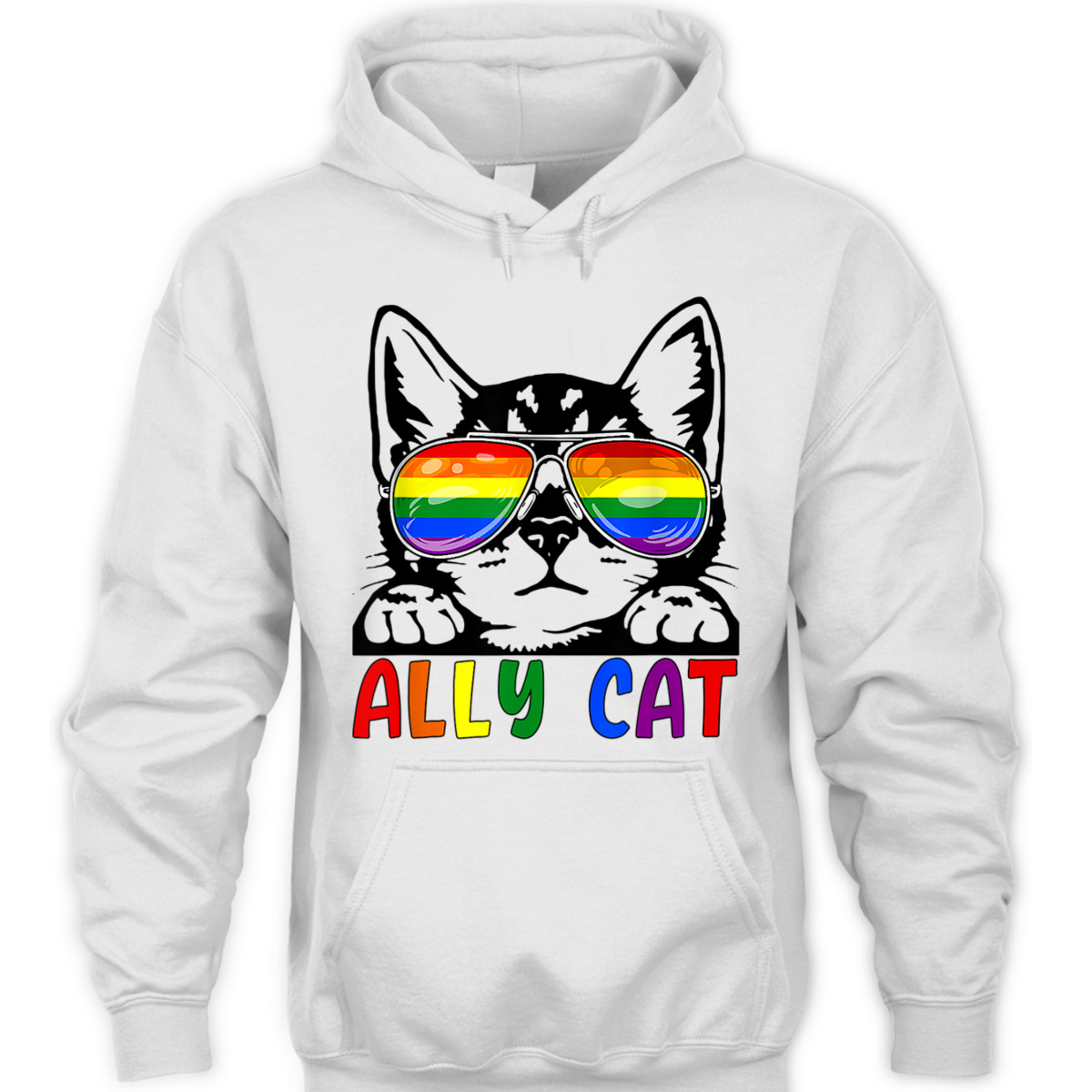 LGBT Ally Cat Be Kind Gay Rainbow Funny LGBTQ T-Shirt