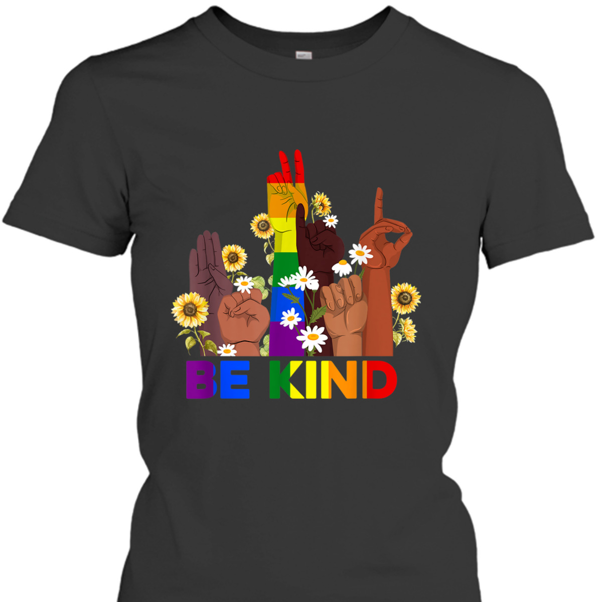 Be Kind Sign Language Hand Rainbow LGBT Gay Lesbian Pride T-Shirt Be Kind Sign Language Hand Rainbow LGBT Gay Lesbian Pride T-Shirt
