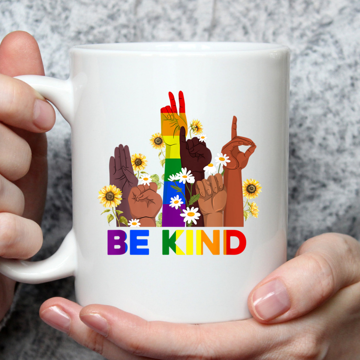 Be Kind Sign Language Hand Rainbow LGBT Gay Lesbian Pride T-Shirt Be Kind Sign Language Hand Rainbow LGBT Gay Lesbian Pride T-Shirt