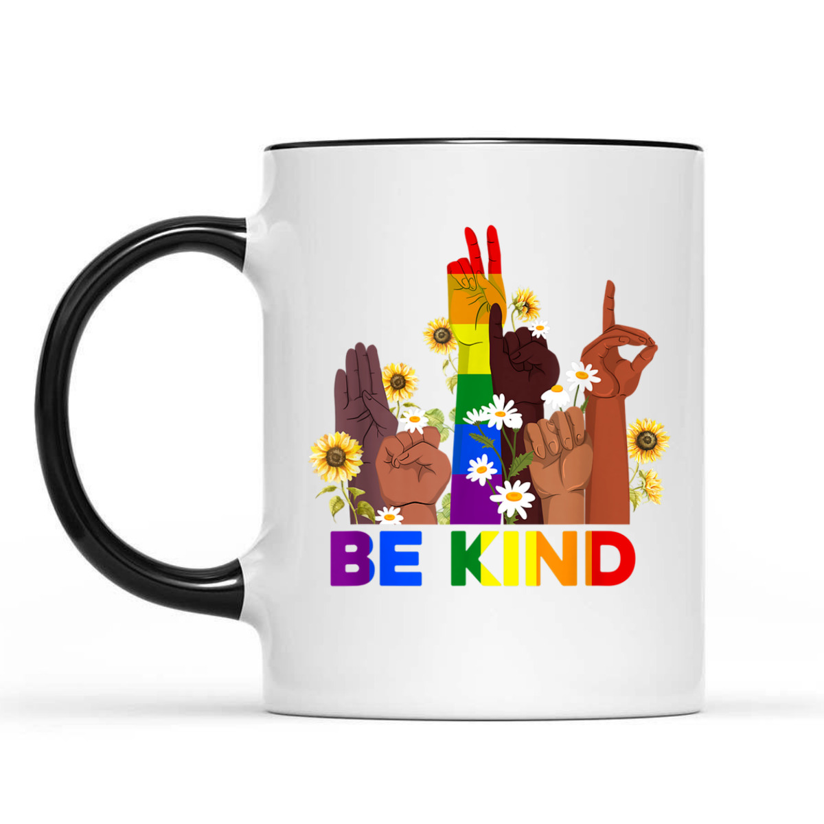 Be Kind Sign Language Hand Rainbow LGBT Gay Lesbian Pride T-Shirt Be Kind Sign Language Hand Rainbow LGBT Gay Lesbian Pride T-Shirt