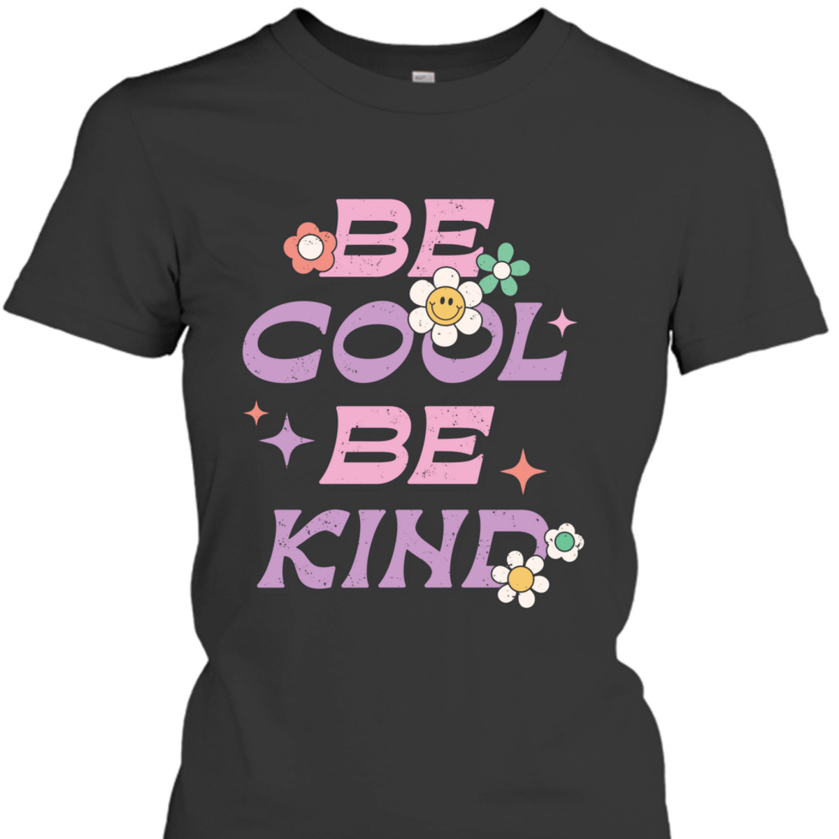 Be Cool Be Kind Happy Daisy Retro Pink Purple Positivity Y2K T-Shirt Be Cool Be Kind Happy Daisy Retro Pink Purple Positivity Y2K T-Shirt