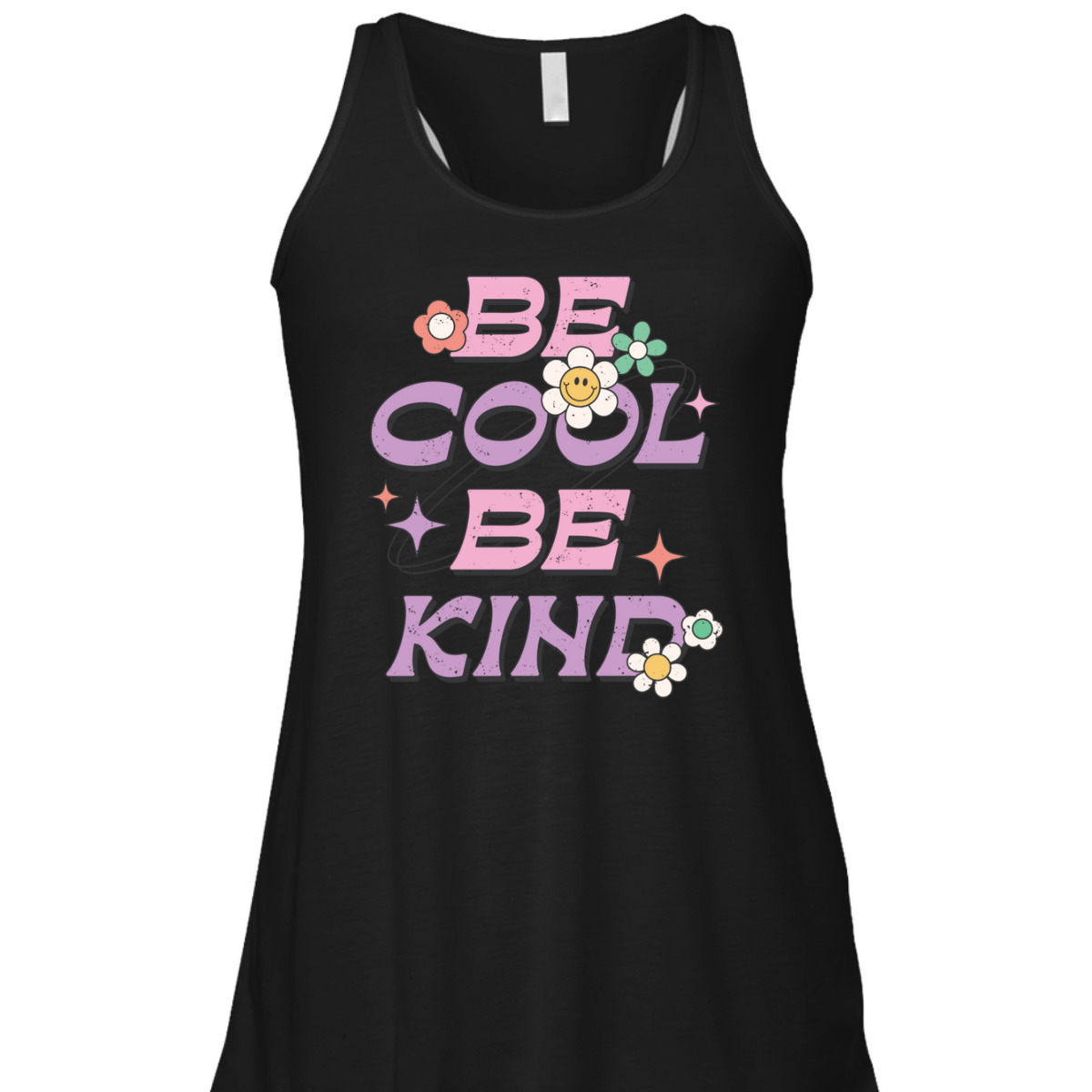 Be Cool Be Kind Happy Daisy Retro Pink Purple Positivity Y2K T-Shirt