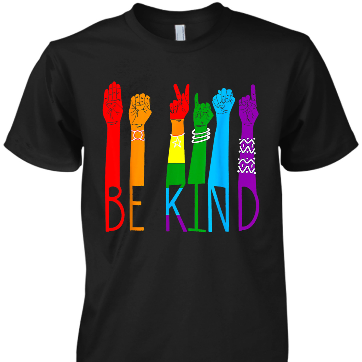 Be Kind Sign Language Hand LGBT Pride Month Gay Les ASL T-Shirt