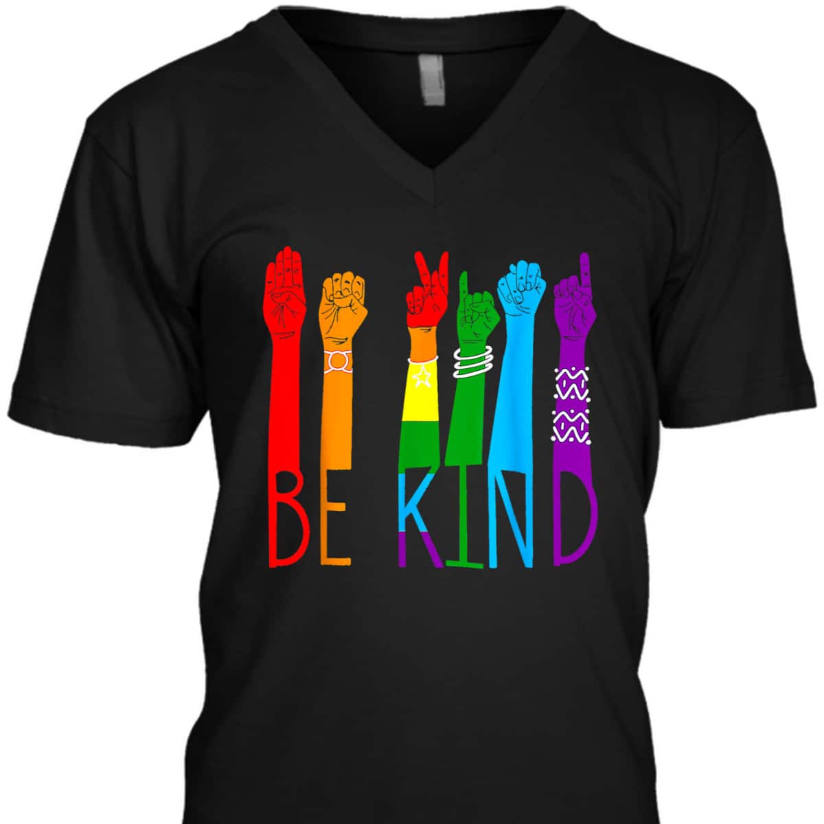 Be Kind Sign Language Hand LGBT Pride Month Gay Les ASL T-Shirt