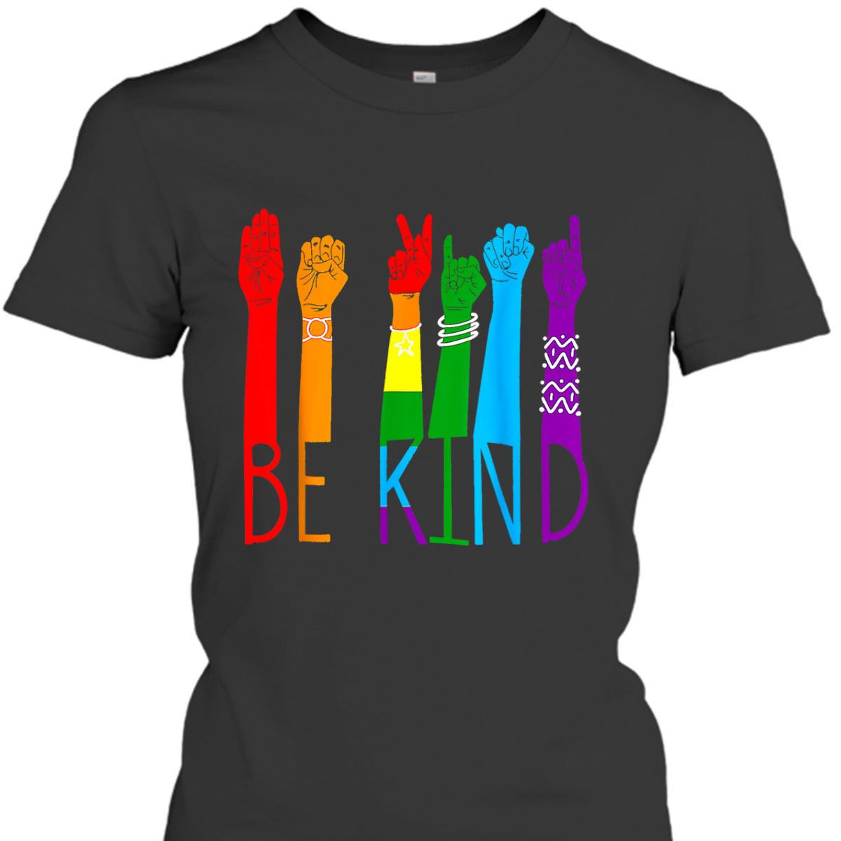Be Kind Sign Language Hand LGBT Pride Month Gay Les ASL T-Shirt