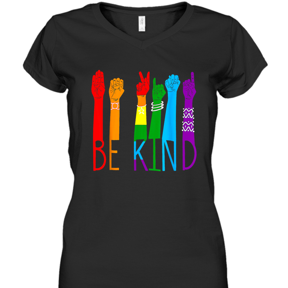 Be Kind Sign Language Hand LGBT Pride Month Gay Les ASL T-Shirt