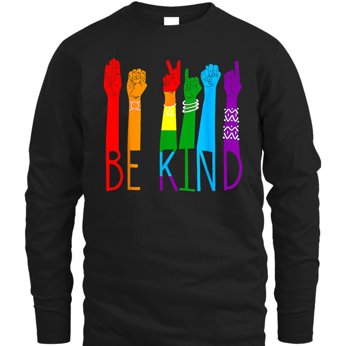 Be Kind Sign Language Hand LGBT Pride Month Gay Les ASL T-Shirt