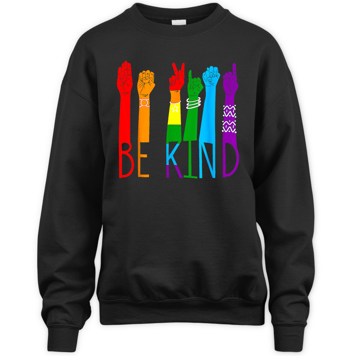 Be Kind Sign Language Hand LGBT Pride Month Gay Les ASL T-Shirt