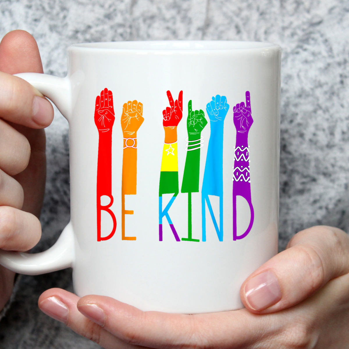 Be Kind Sign Language Hand LGBT Pride Month Gay Les ASL T-Shirt