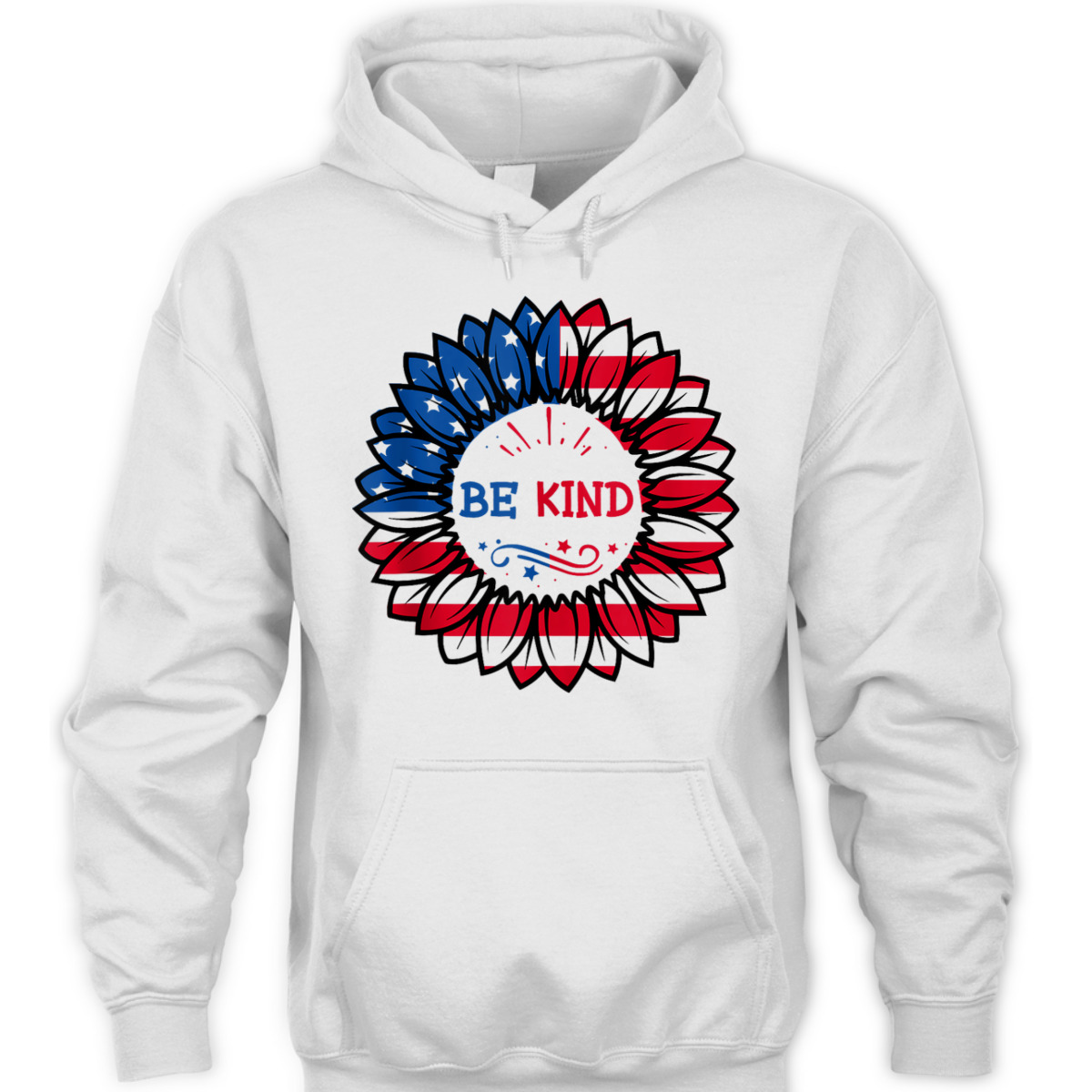 4th Of July Be Kind Sunflower Red White And Blue Gifts T-Shirt