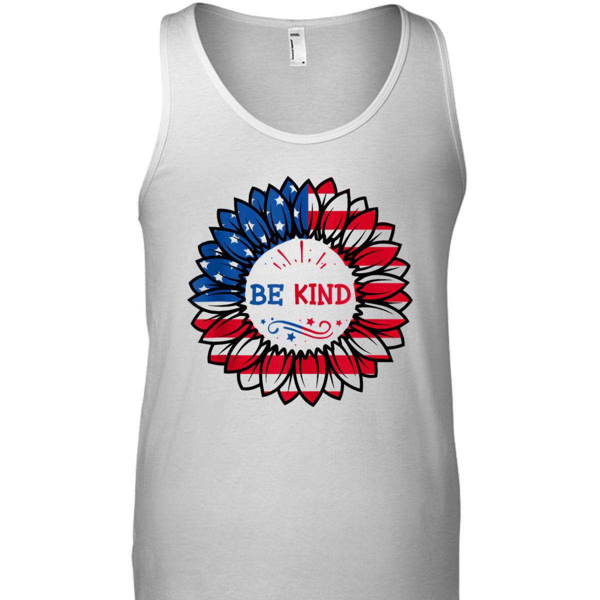 4th Of July Be Kind Sunflower Red White And Blue Gifts T-Shirt