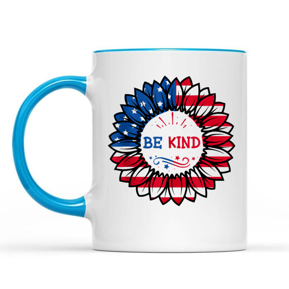 4th Of July Be Kind Sunflower Red White And Blue Gifts T-Shirt
