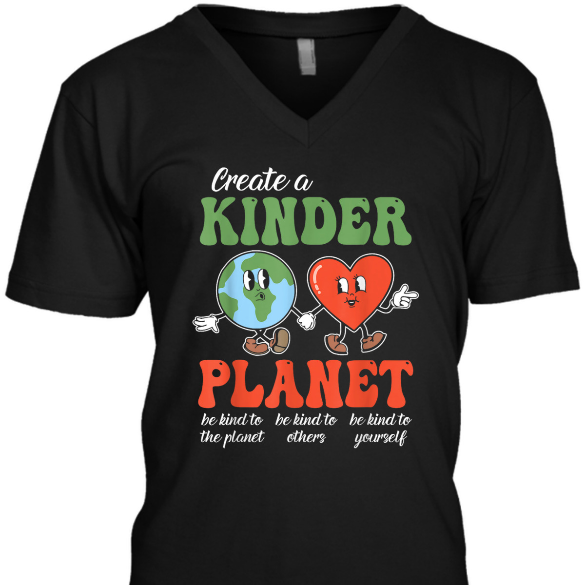 Be Kind Planet Save Earth Day Retro Groovy Environment T-Shirt