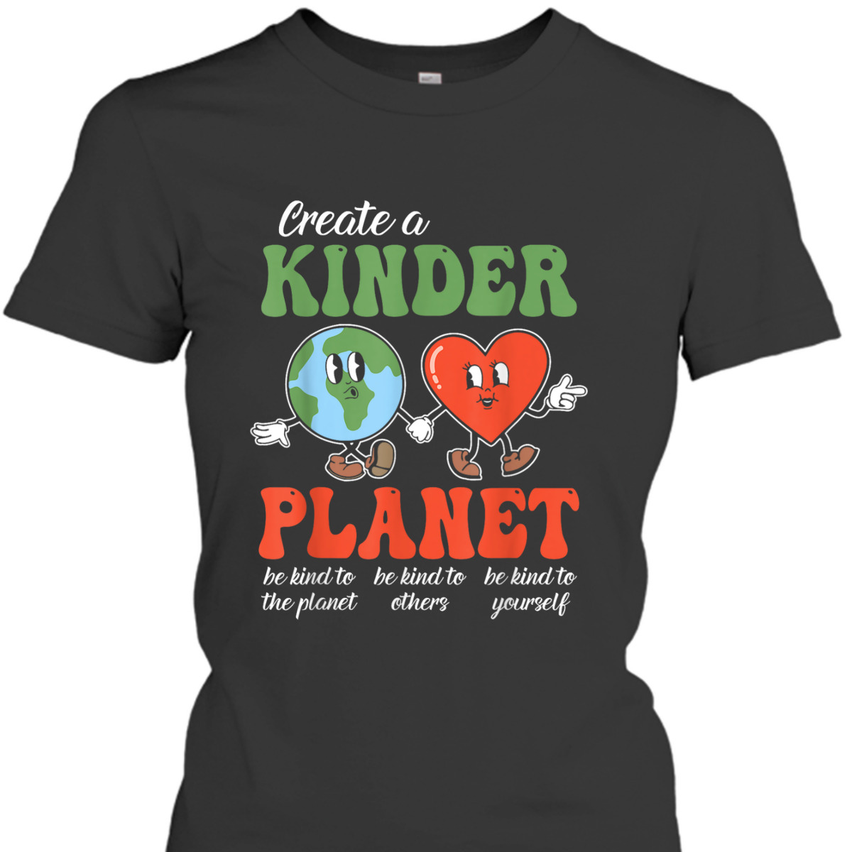 Be Kind Planet Save Earth Day Retro Groovy Environment T-Shirt
