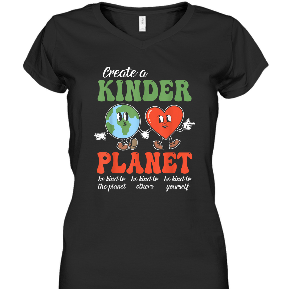 Be Kind Planet Save Earth Day Retro Groovy Environment T-Shirt