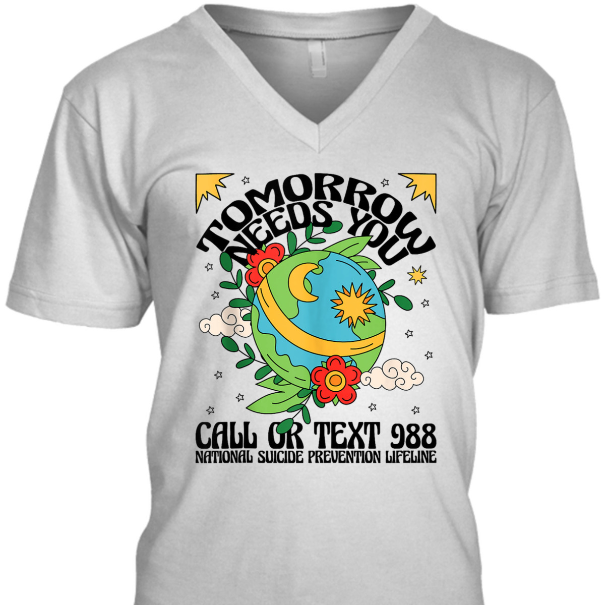 Retro Tomorrow Needs You 988 Suicide Prevention Awareness T-Shirt Retro Tomorrow Needs You 988 Suicide Prevention Awareness T-Shirt