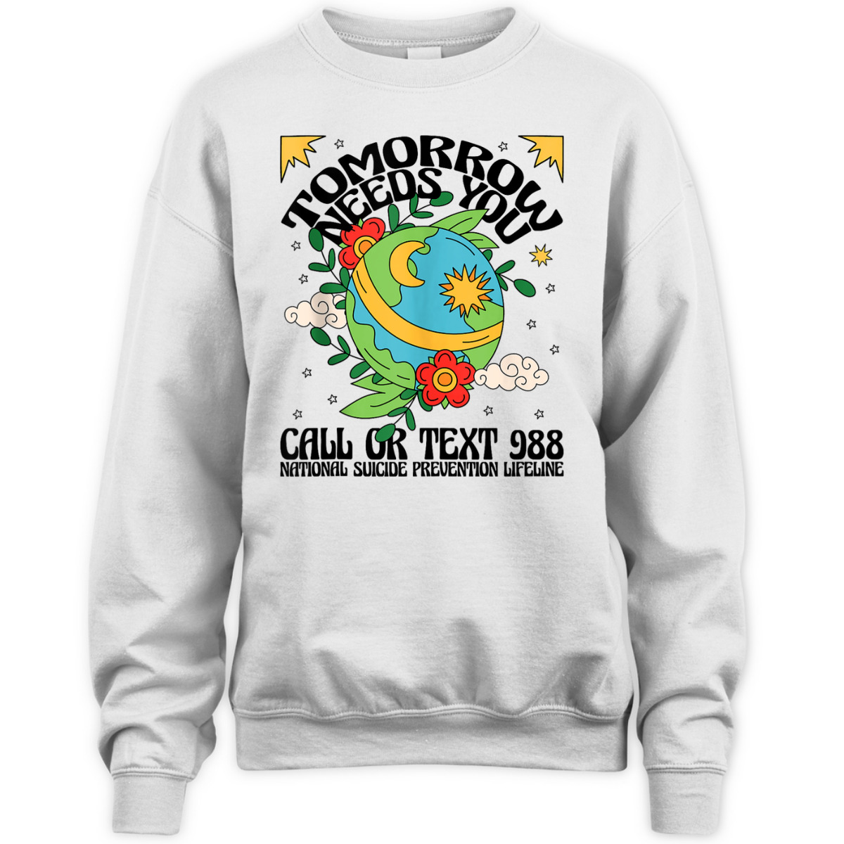 Retro Tomorrow Needs You 988 Suicide Prevention Awareness T-Shirt Retro Tomorrow Needs You 988 Suicide Prevention Awareness T-Shirt