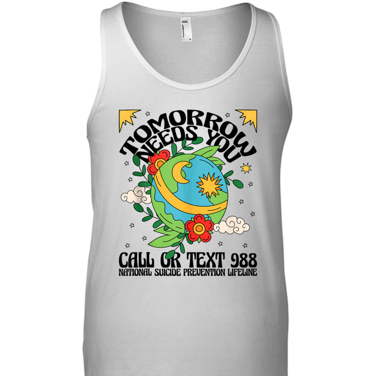 Retro Tomorrow Needs You 988 Suicide Prevention Awareness T-Shirt