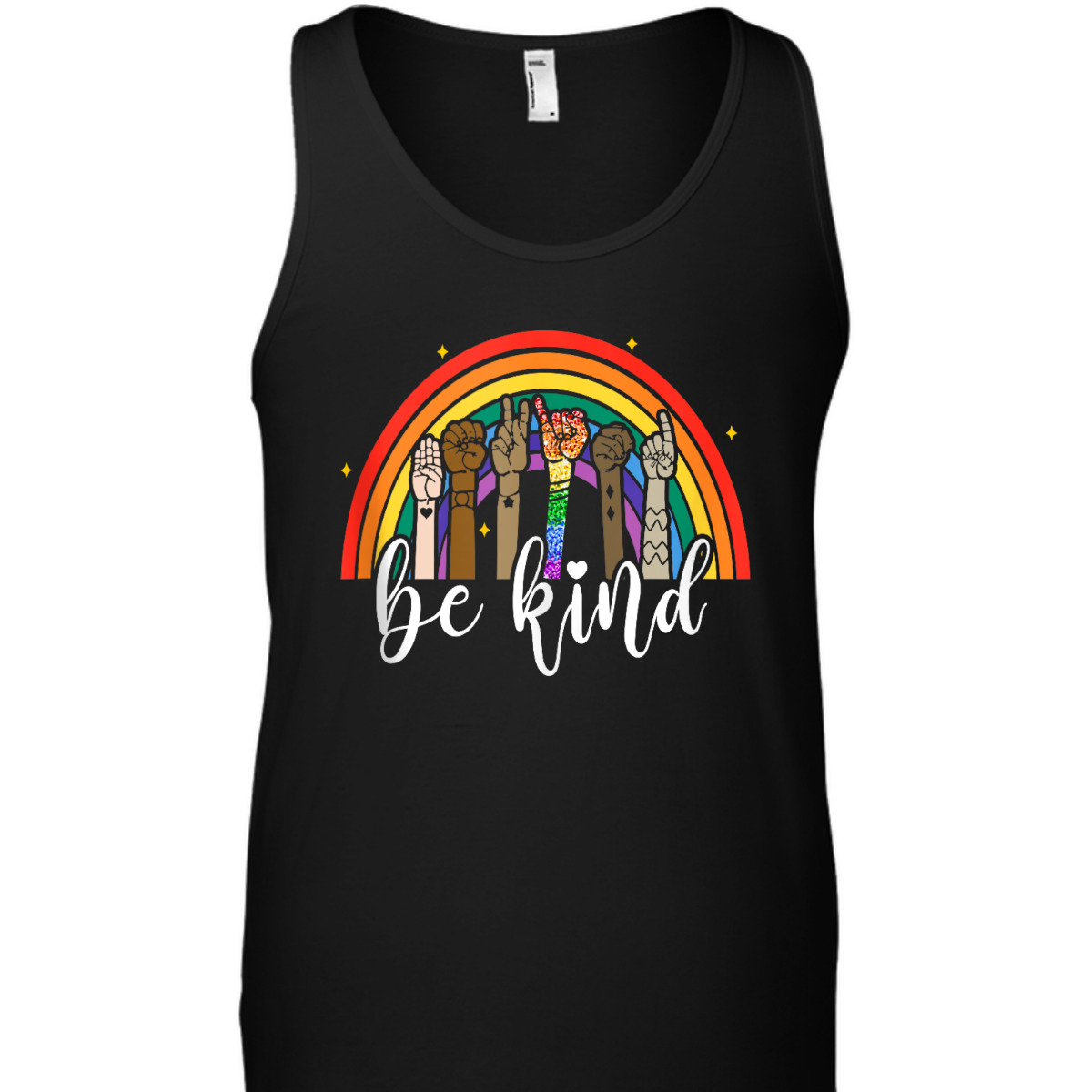 Be Kind Rainbow Sign Language Hand LGBT Gay Les Pride ASL T-Shirt