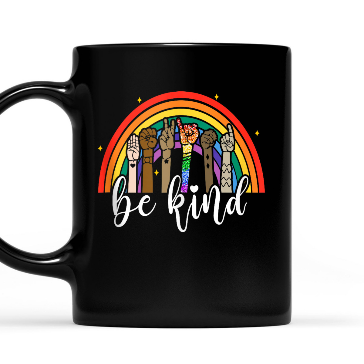 Be Kind Rainbow Sign Language Hand LGBT Gay Les Pride ASL T-Shirt