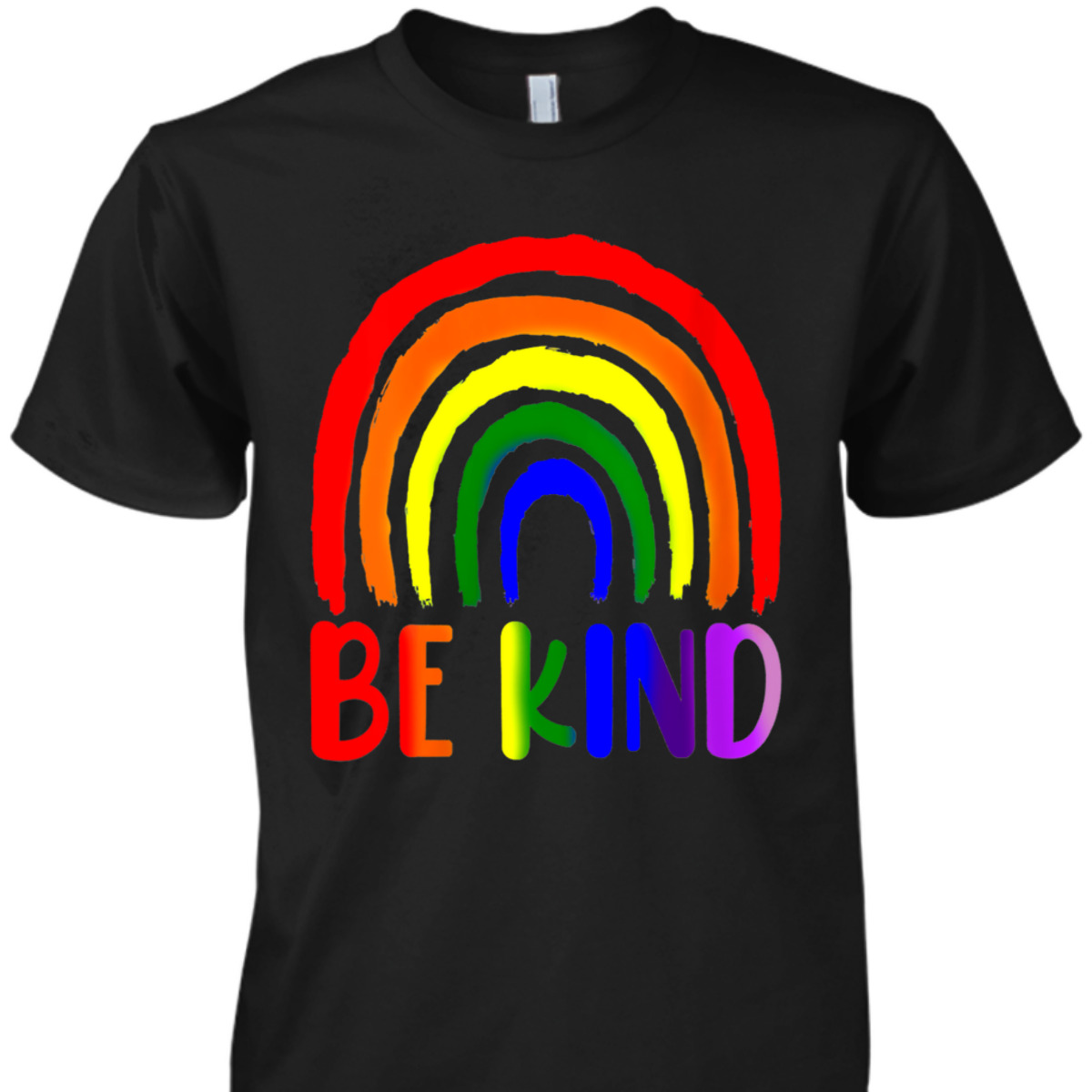 Womens Be Kind Rainbow LGBT Flag LGBTQ Pride Month T-Shirt