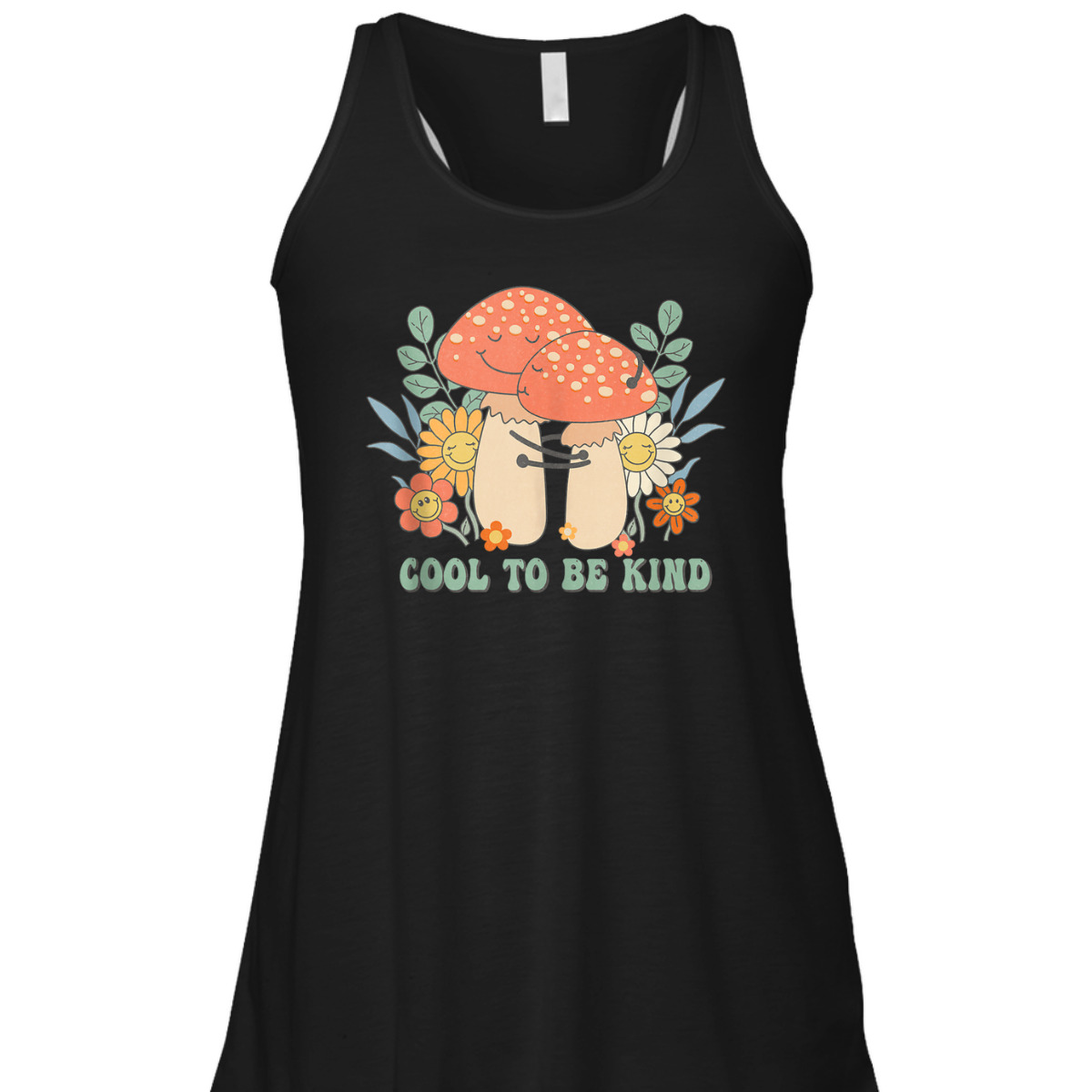 Cool To Be Kind Retro Groovy Style Flowers Plants Kindness T-Shirt