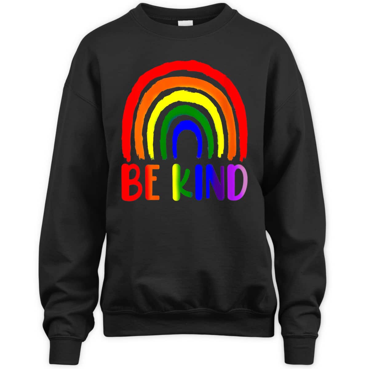 Womens Be Kind Rainbow LGBT Flag LGBTQ Pride Month T-Shirt