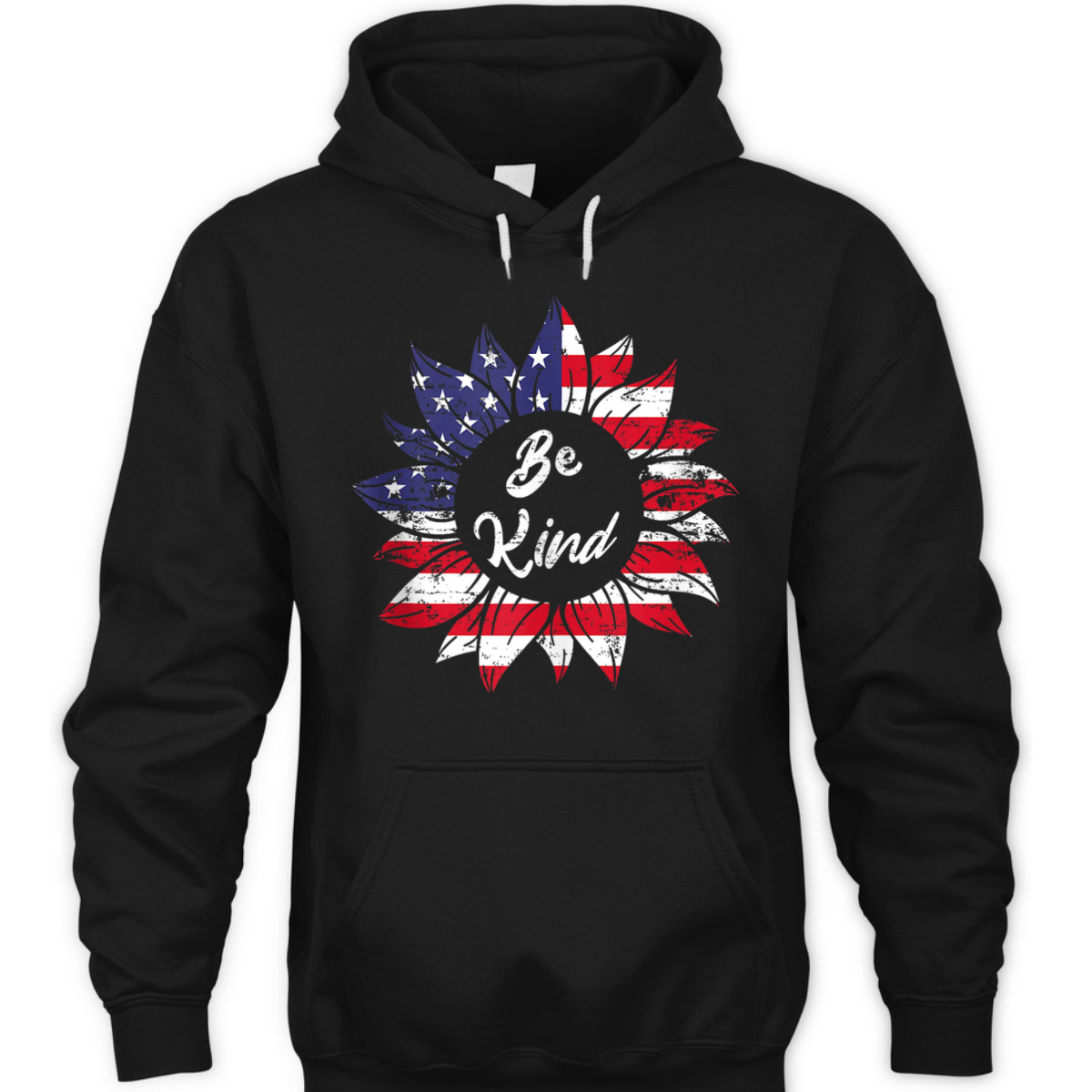 4th Of July Be Kind Sunflower Red White And Blue USA Patriot T-Shirt