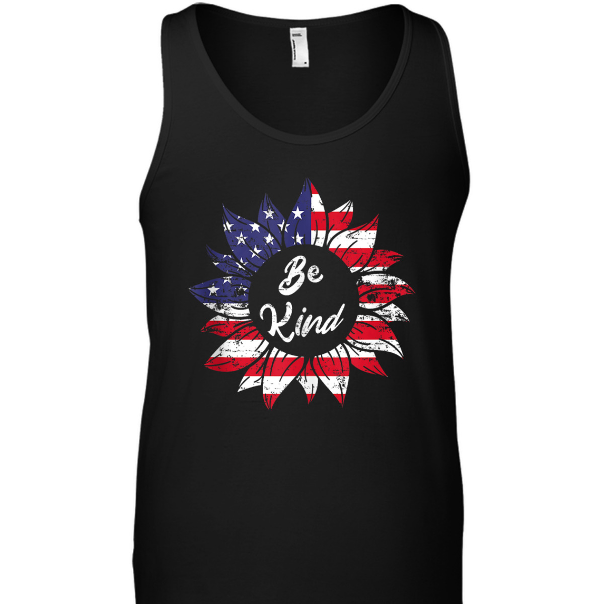 4th Of July Be Kind Sunflower Red White And Blue USA Patriot T-Shirt