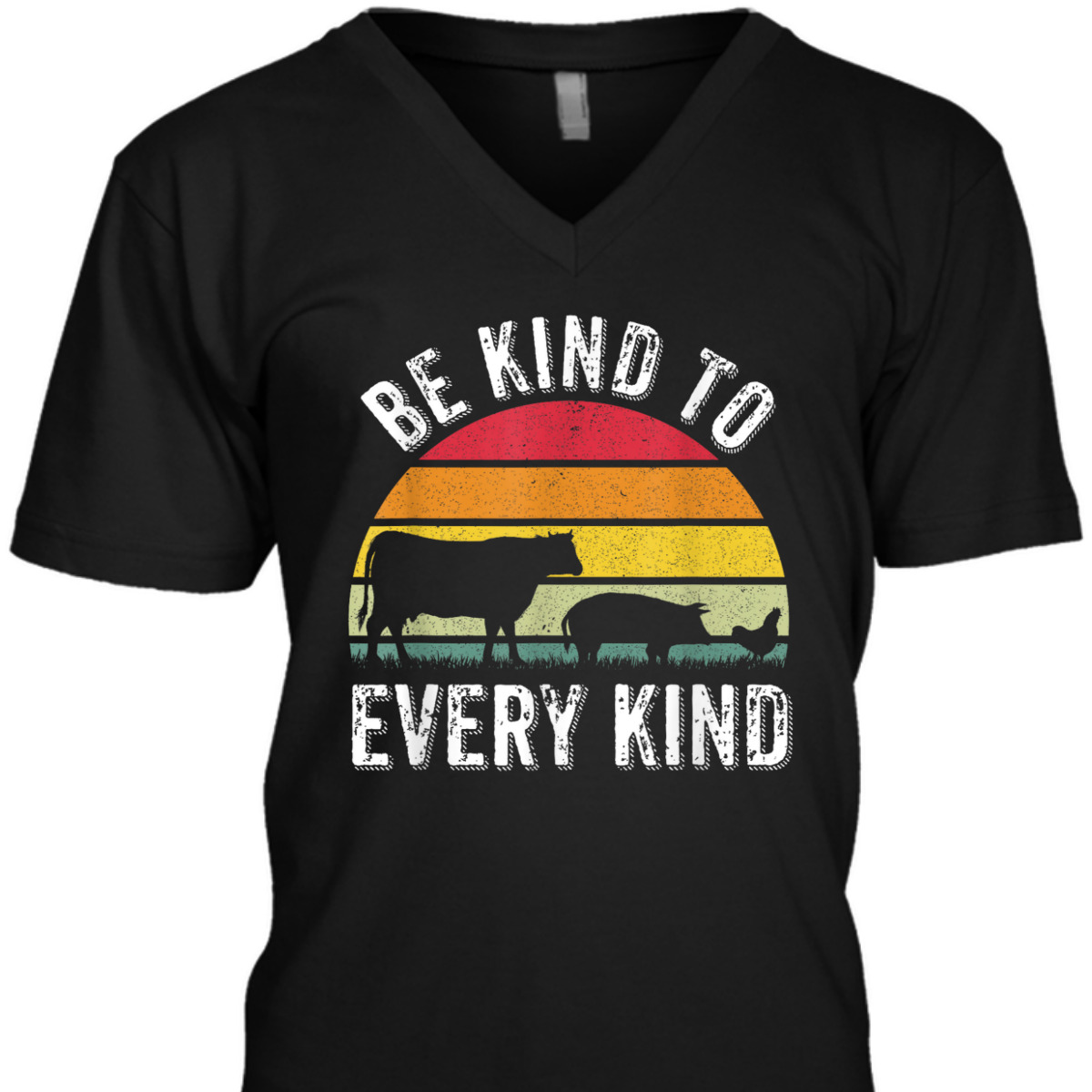 Vintage Vegetarian Be Kind To Every Kind Vegan T-Shirt Vintage Vegetarian Be Kind To Every Kind Vegan T-Shirt