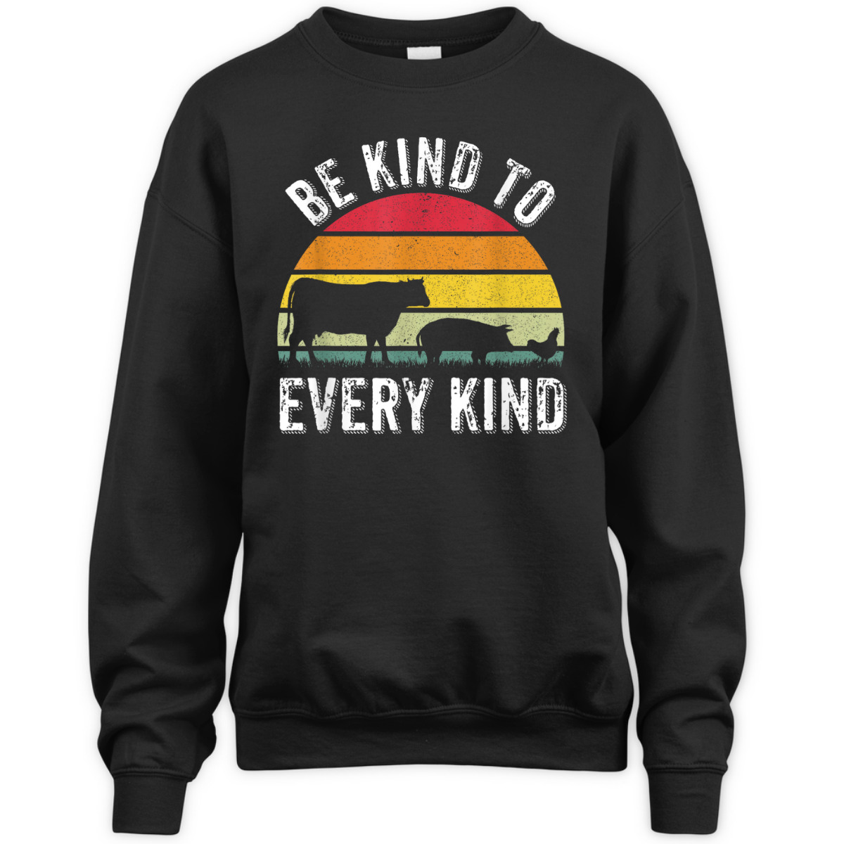 Vintage Vegetarian Be Kind To Every Kind Vegan T-Shirt