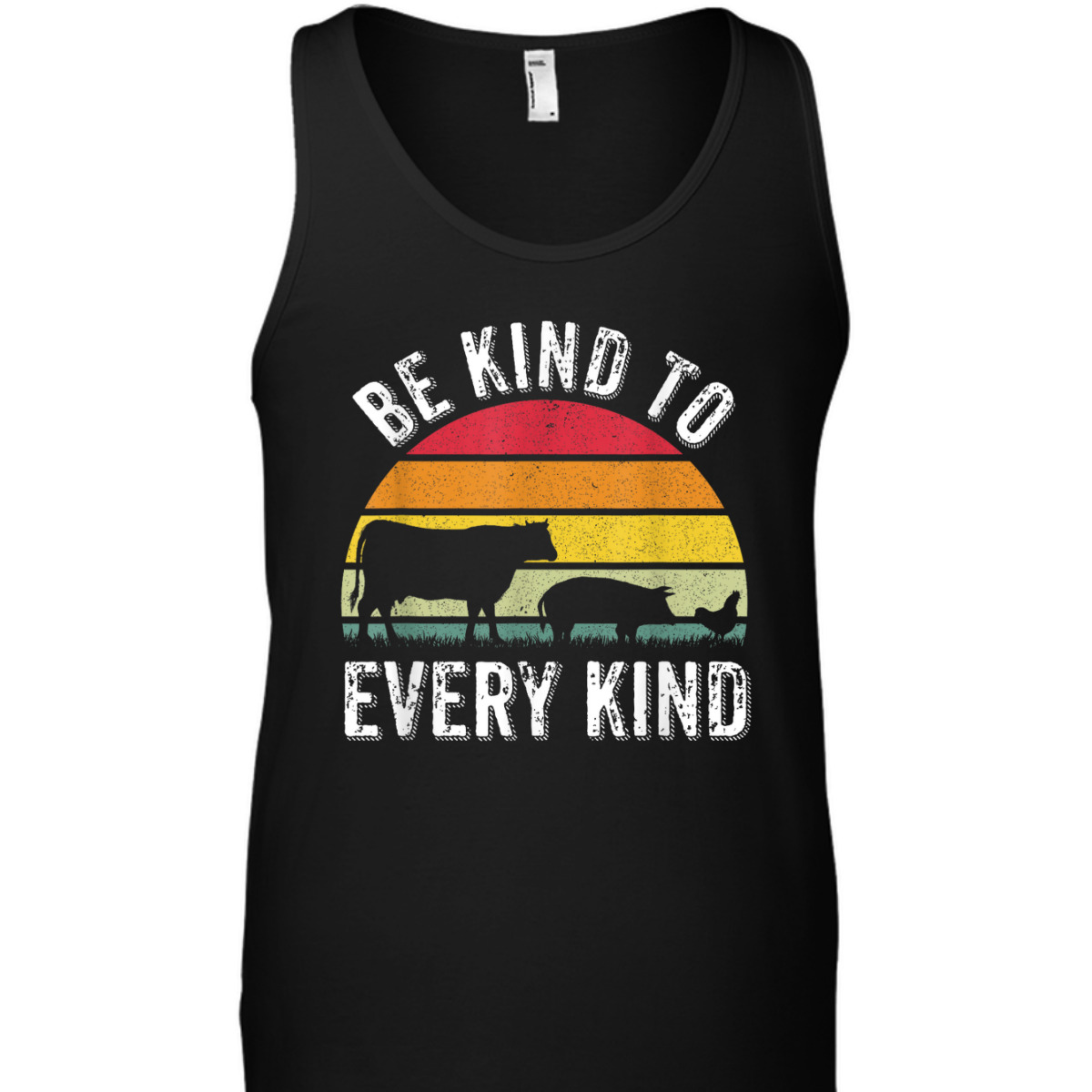 Vintage Vegetarian Be Kind To Every Kind Vegan T-Shirt