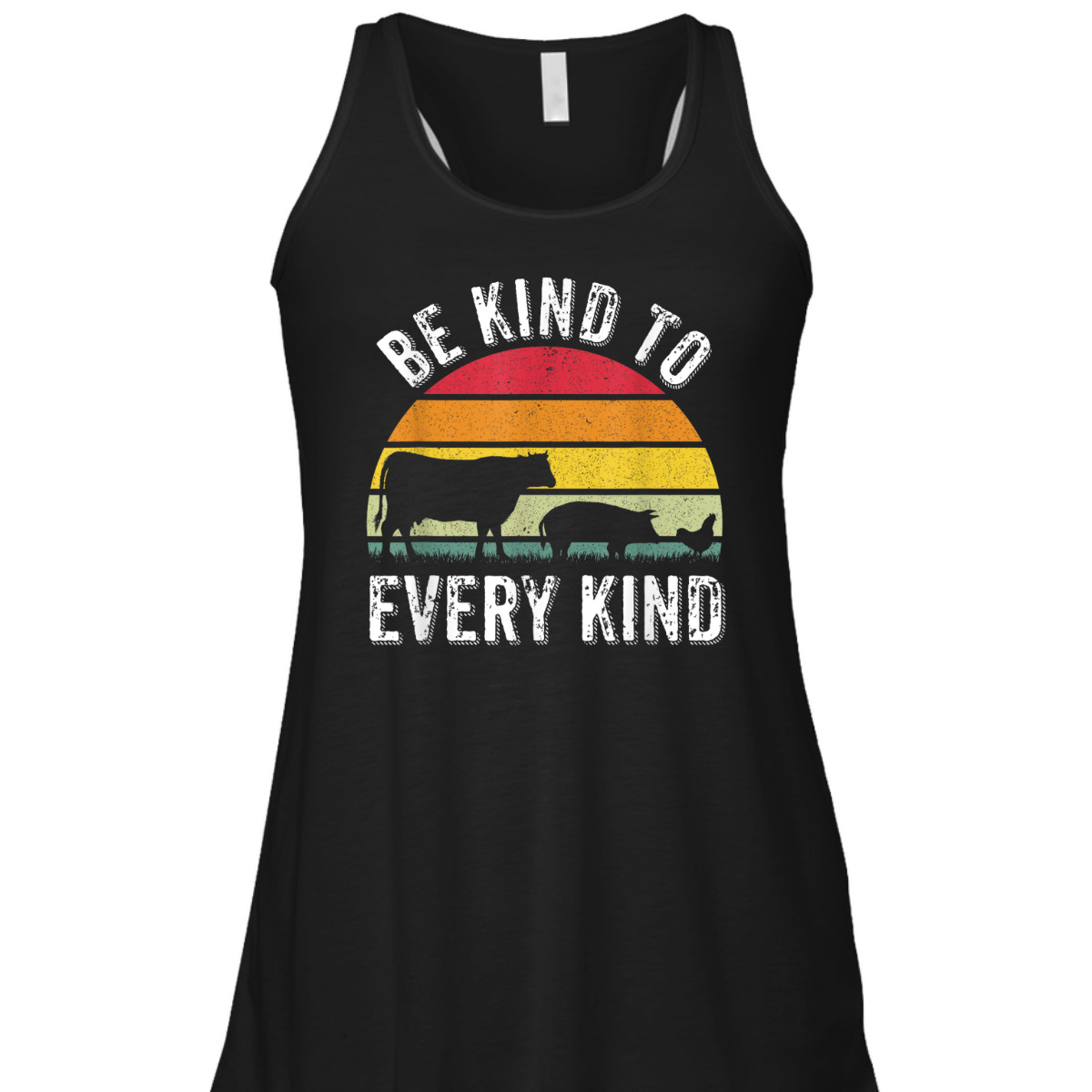 Vintage Vegetarian Be Kind To Every Kind Vegan T-Shirt
