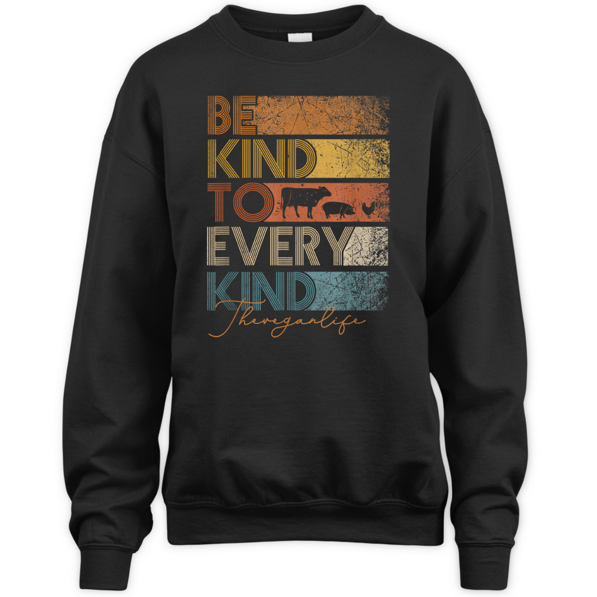 Be Kind To Every Kind Retro, 70's Vegan Life T-Shirt Be Kind To Every Kind Retro, 70's Vegan Life T-Shirt