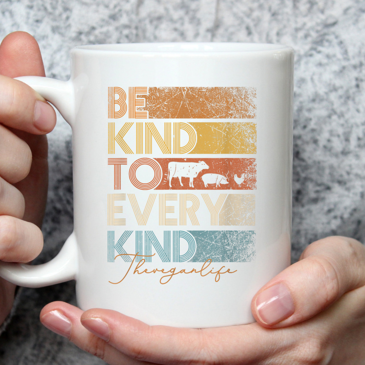 Be Kind To Every Kind Retro, 70's Vegan Life T-Shirt