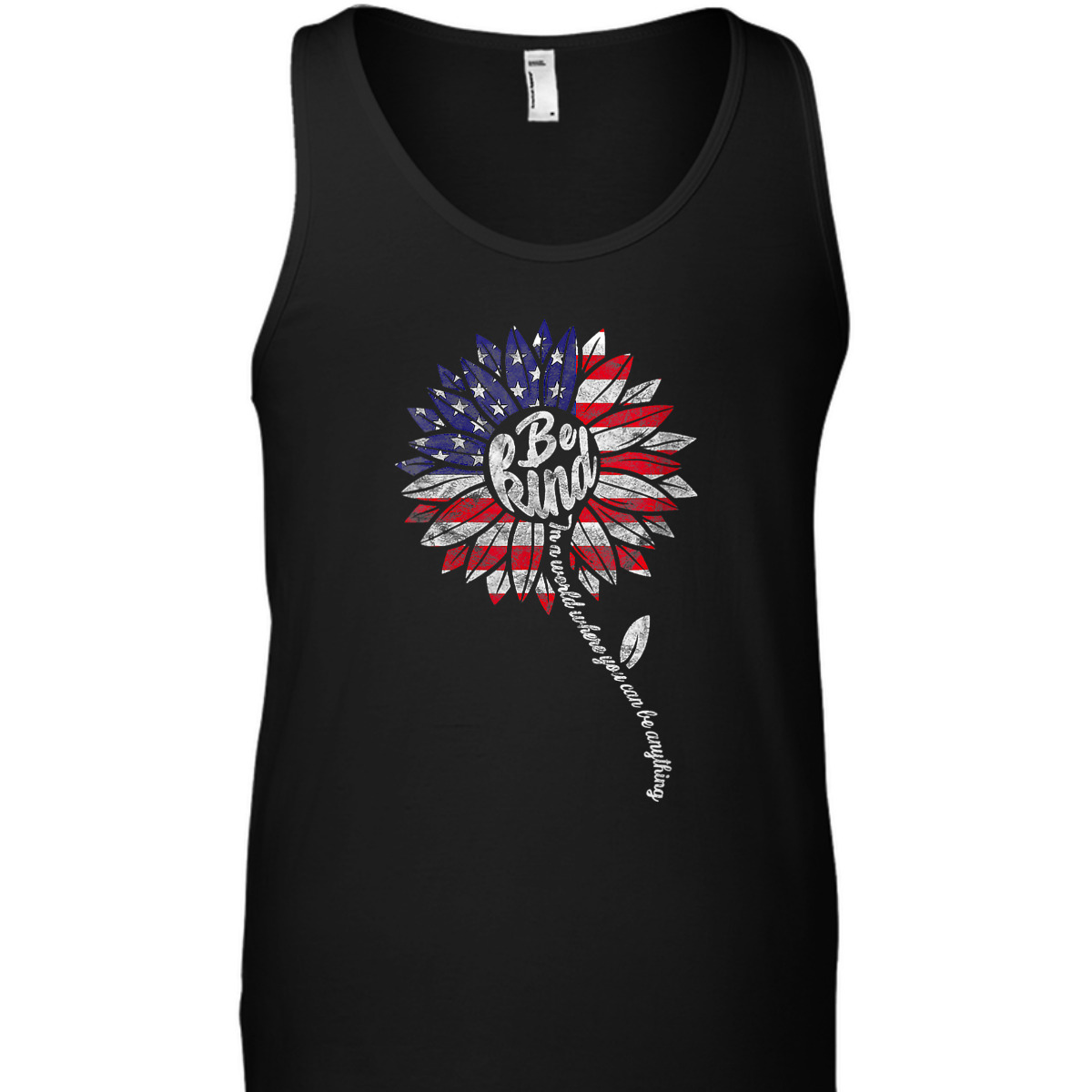 Womens 4th Of July Be Kind Sunflower Red White And Blue T-Shirt Womens 4th Of July Be Kind Sunflower Red White And Blue T-Shirt