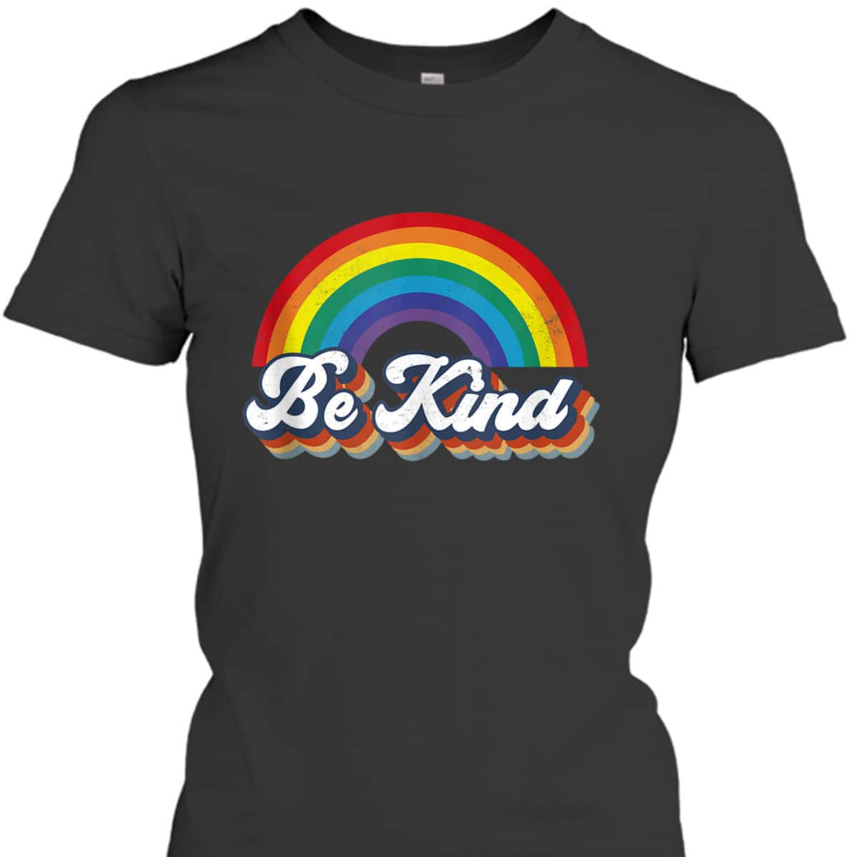 Be Kind Ally Rainbow Flag Retro LGBT Pride Month T-Shirt Be Kind Ally Rainbow Flag Retro LGBT Pride Month T-Shirt