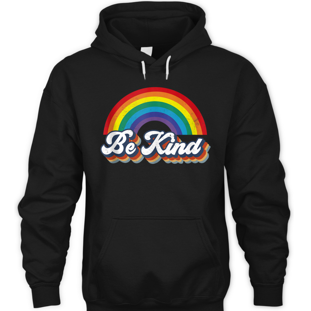 Be Kind Ally Rainbow Flag Retro LGBT Pride Month T-Shirt