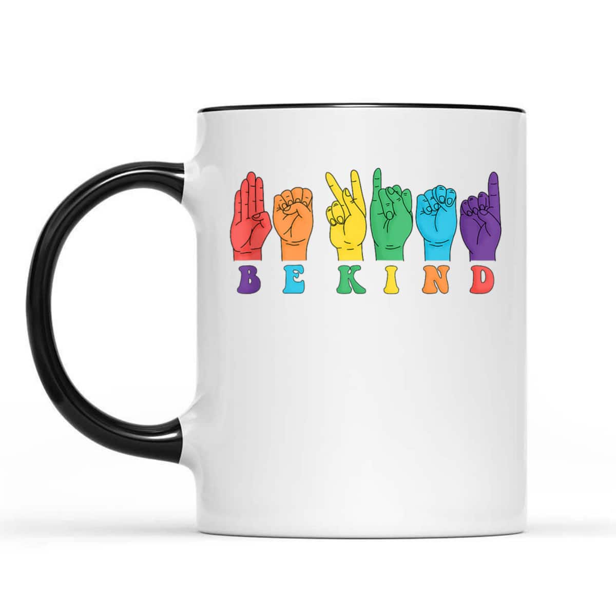 Be Kind Hand Sign Language Vintage LGBTQ Gay Pride Trans T-Shirt