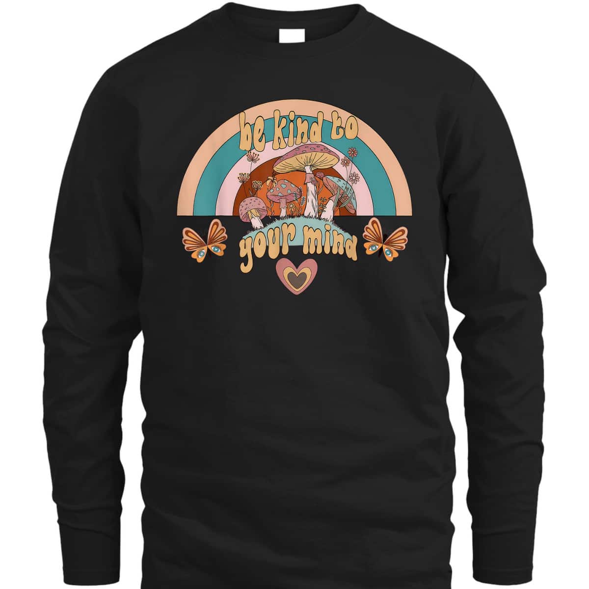 Retro Groovy Rainbow Be Kind To Your Mind 60s 70s Costume T-Shirt