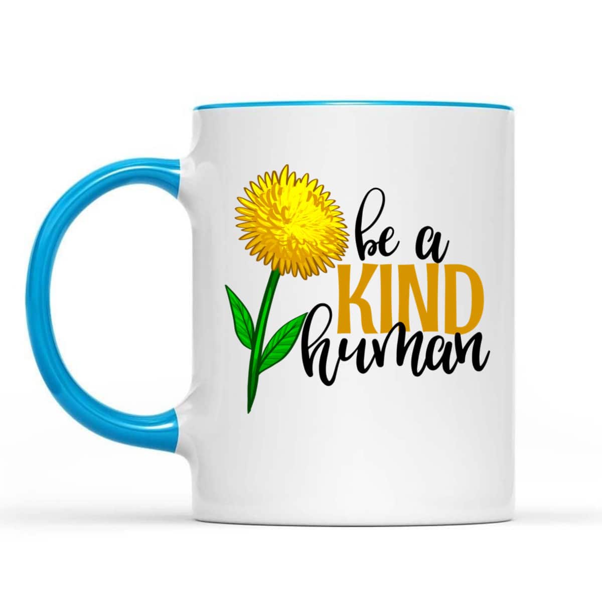 Be A Kind Human Yellow Flower Funny Men Unique Flowers Love T-Shirt
