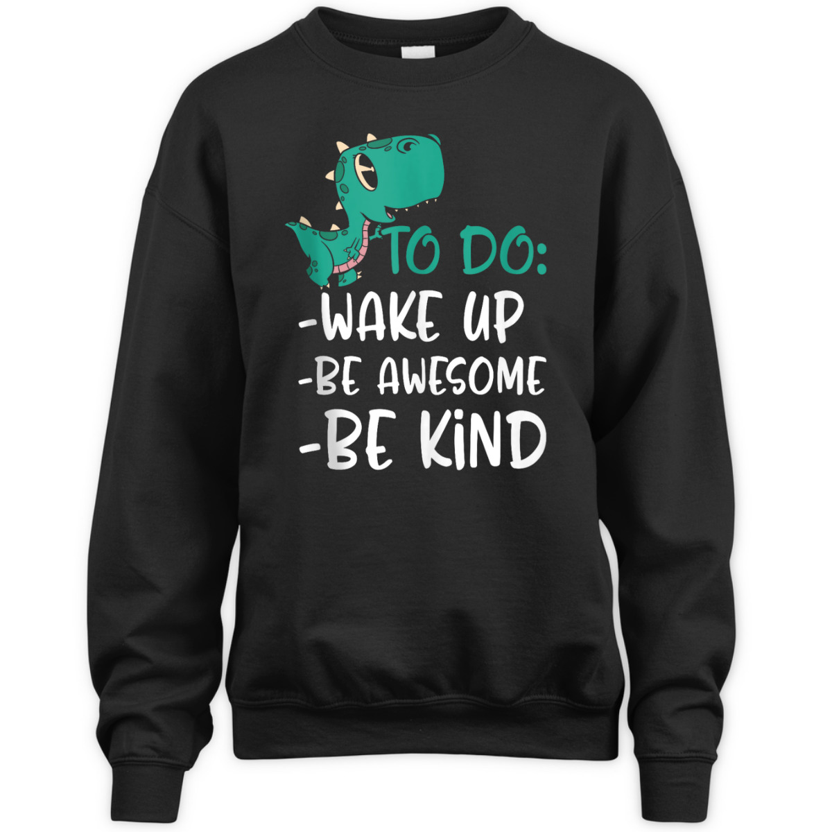 Boys Dino Kids Wake Up Be Awesome Be Kind Kindness T-Shirt