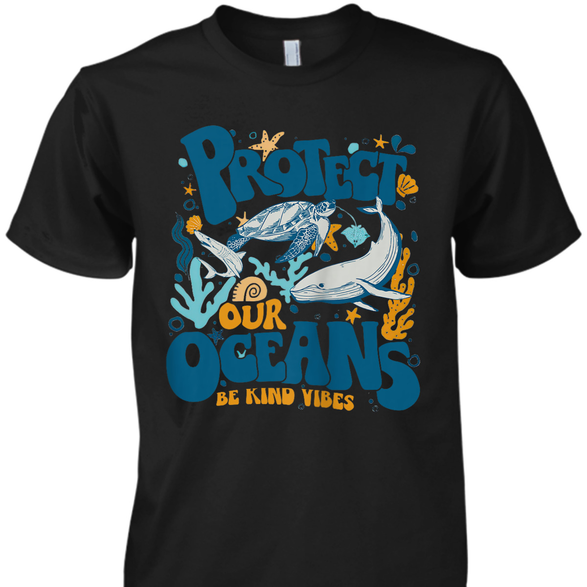 Protect Our Oceans Be Kind Vibes, Respect The Locals Back T-Shirt